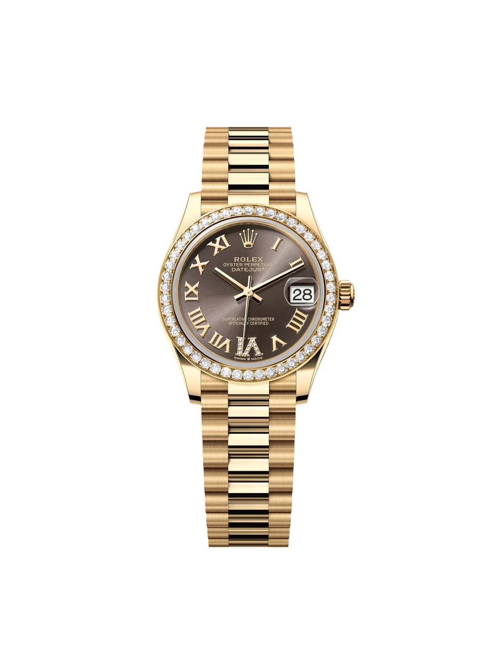 【1:1 Super Clone】 Datejust m278288RBR-0026 Dark Grey 31mm Dial President Bracelet Watch