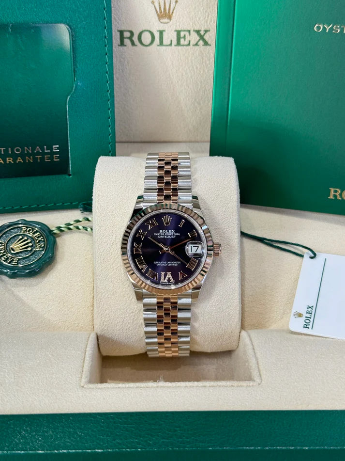 【1:1 Super Clone】 Datejust m278271-0019/0020 Aubergine 31mm Dial Oyster Bracelet Watch
