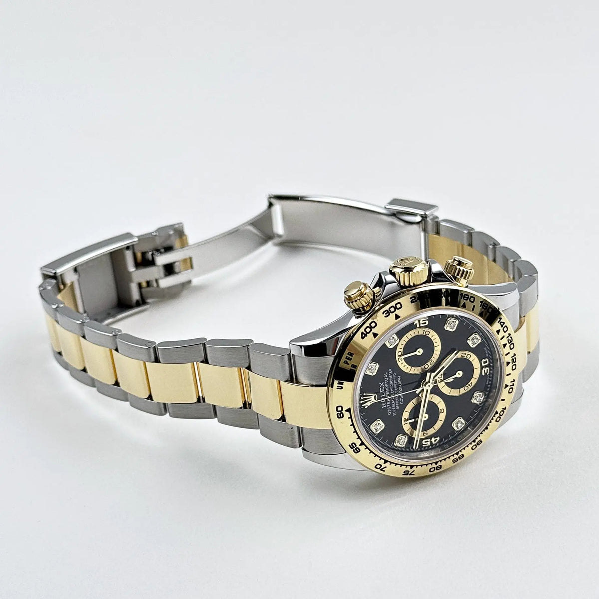 🔥Hot Sale🔥【1:1 Super Clone】Rolex Daytona 116503 Yellow Gold Stainless Steel Black Diamond Dial