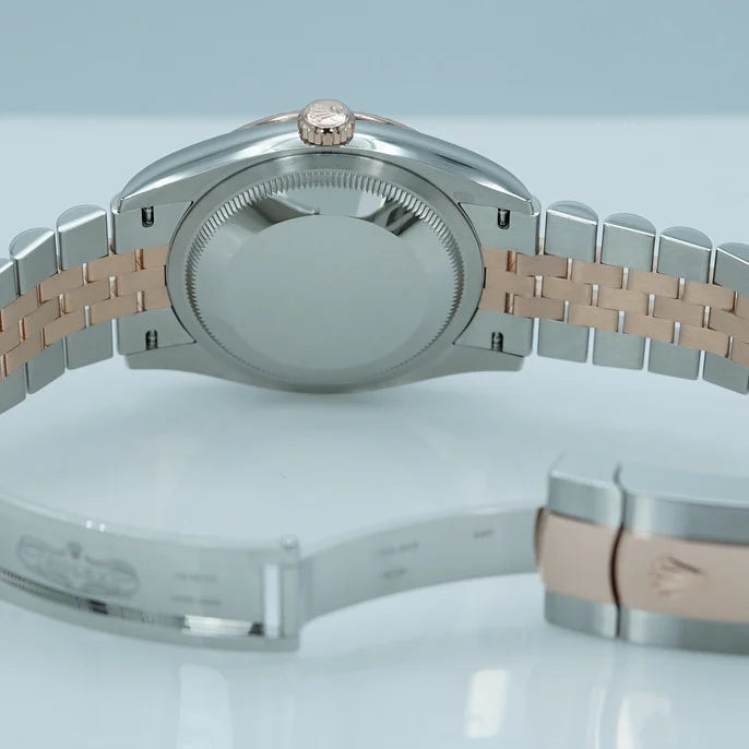 【1:1 Super Clone】  Datejust 36mm 126231 Slate/Gray Dial Oystersteel and 18K Rose gold Oyster Bracelet