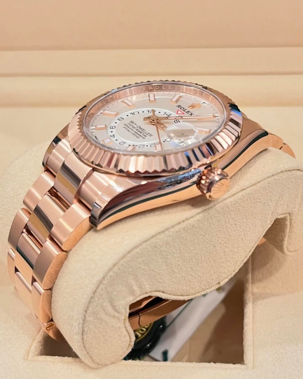 【1:1 Super Clone】  Sky-Dweller 42mm 336935-0003/0007 Rose Gold White Dial Oyster