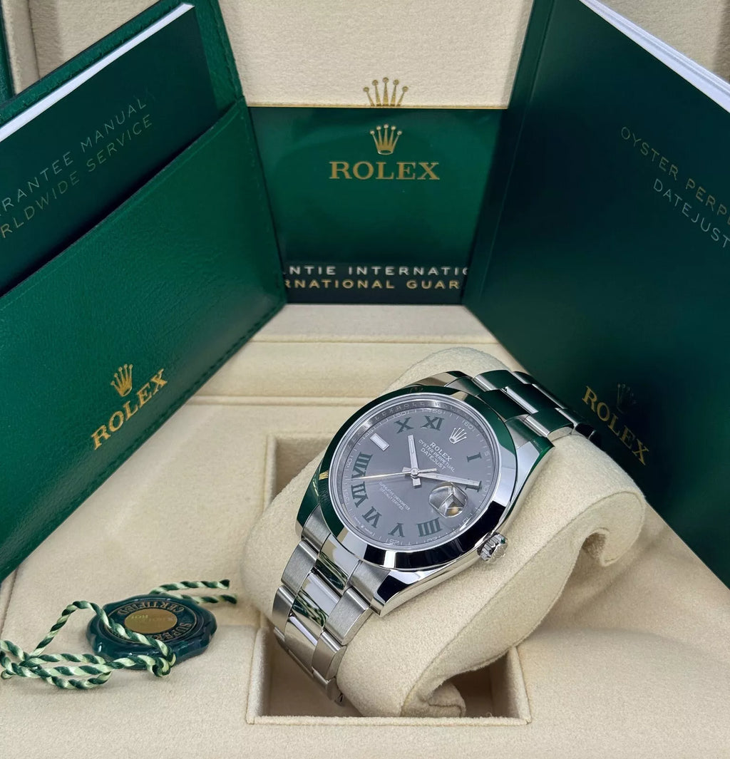 【1:1 Super Clone】 Datejust 41mm 126300 Slate Roman Oyster Stainless Steel Watch
