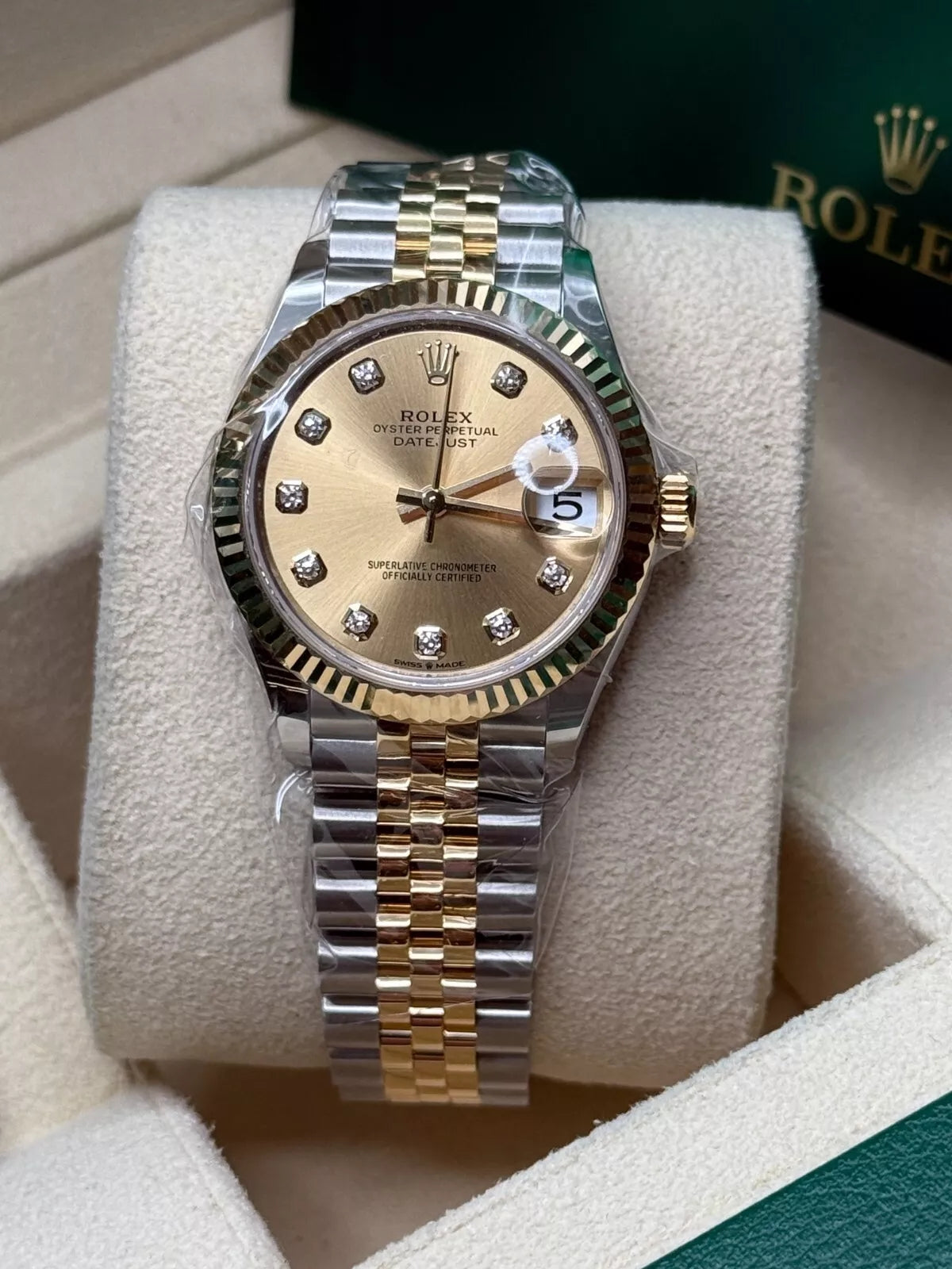 【1:1 Super Clone】 Datejust m278273-0025/0026 31mm Champagne Dial Stainless Steel and Yellow Gold Oyster Watch