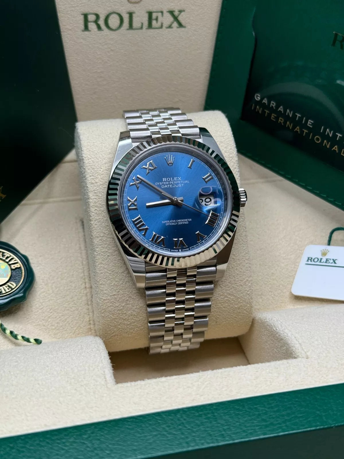 【1:1 Super Clone】  Datejust 41mm 126334 Blue Roman Oyster Stainless Steel Men’s Watch