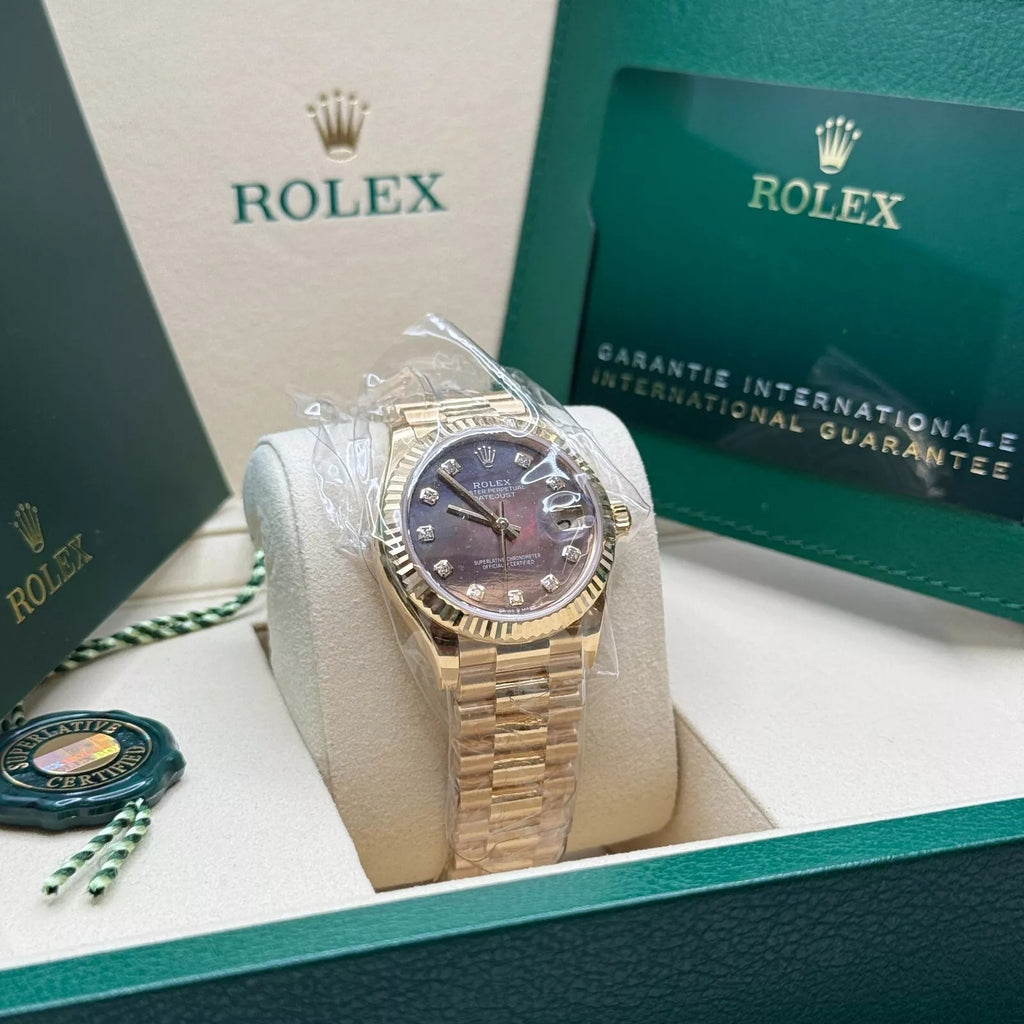 【1:1 Super Clone】 Datejust m278278-0038 Black Mother-of-Pearl 31mm Dial President Bracelet Watch