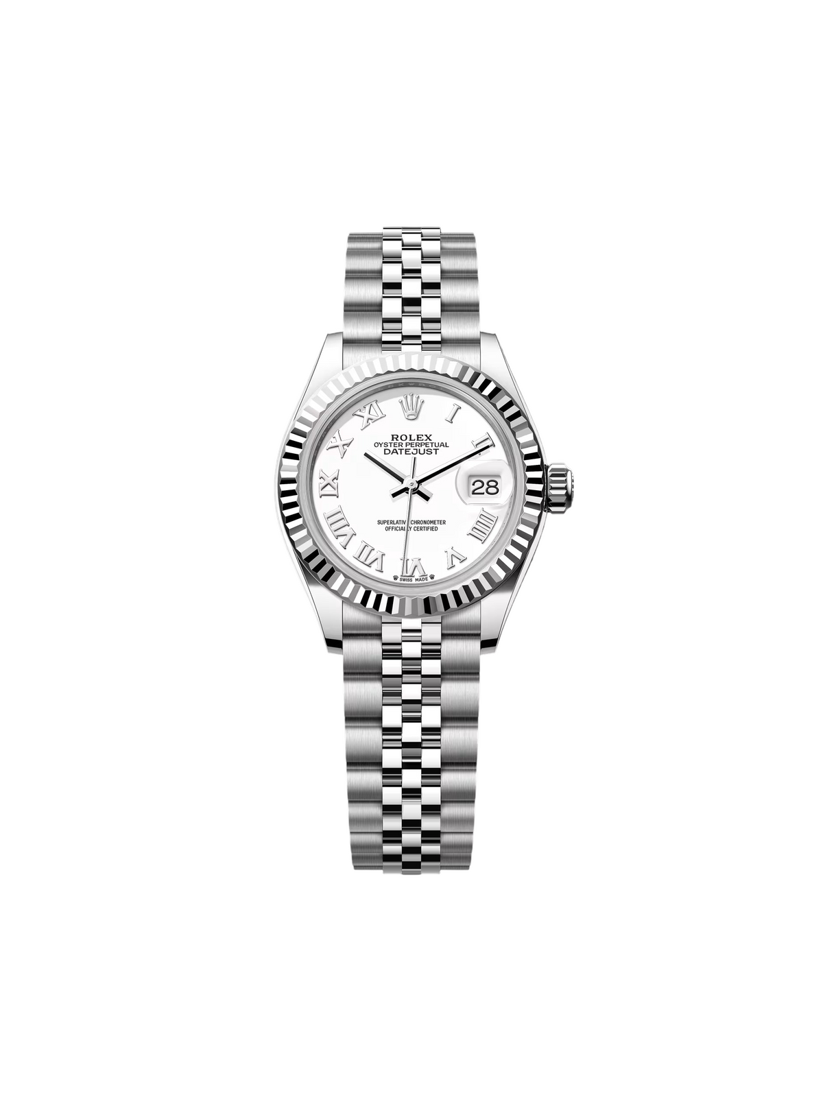 【1:1 Super Clone】 Lady-Datejust 28mm 279174 White Roman Dial Oyster Bracelet