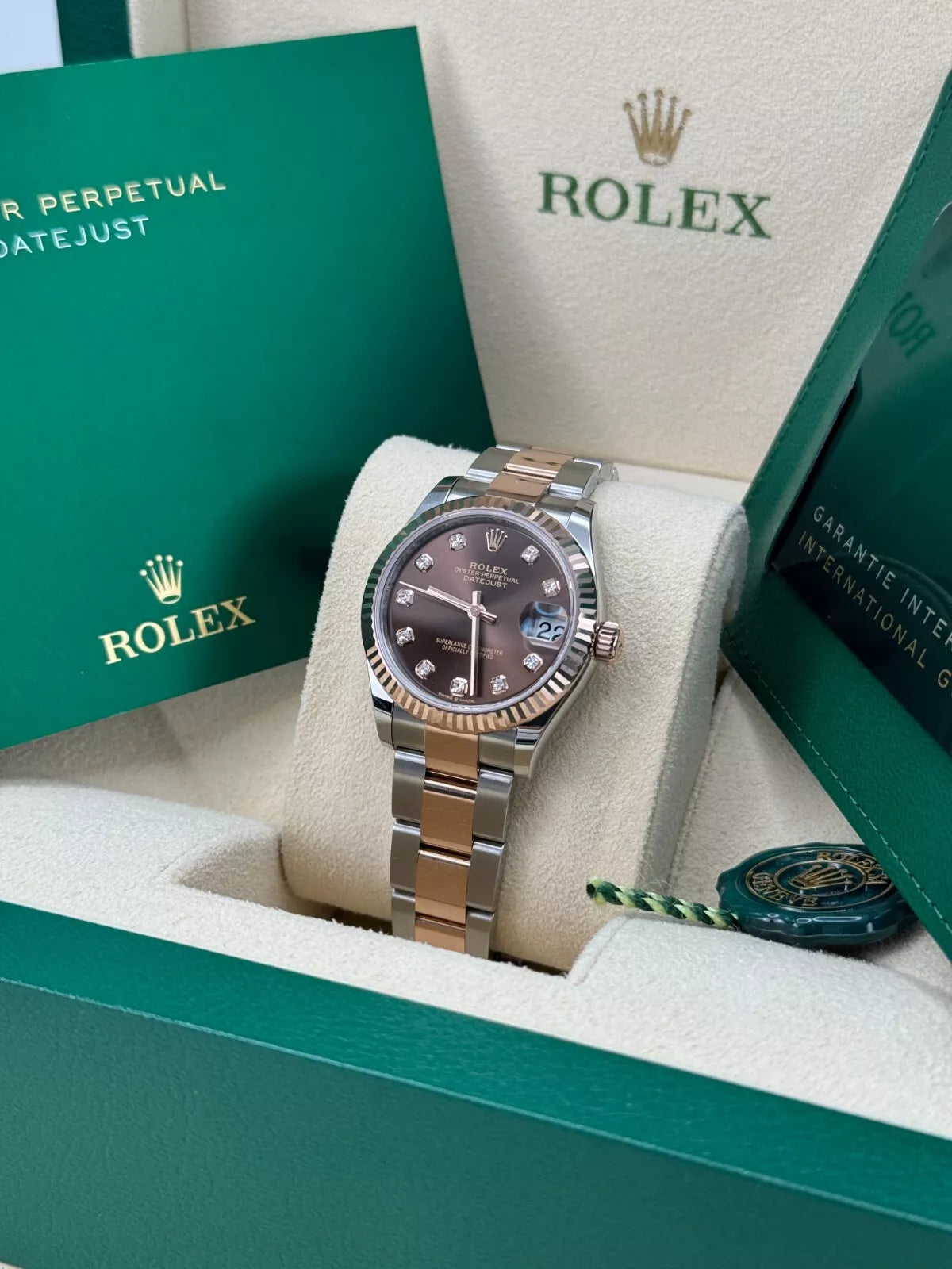 【1:1 Super Clone】 Datejust m278271-0027/0028 Chocolate 31mm Dial Oyster Bracelet Watch