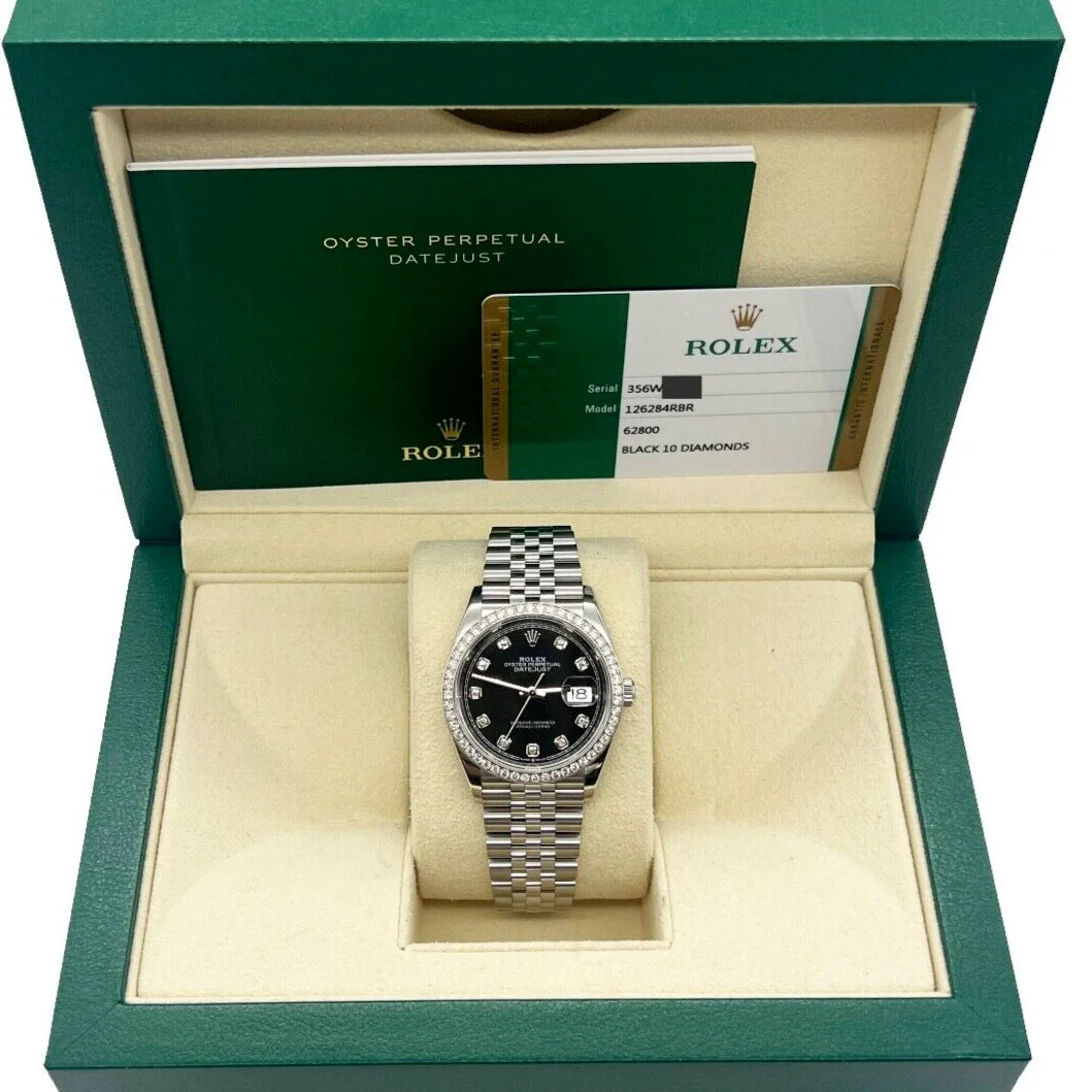 【1:1 Super Clone】  Datejust 36mm 126284 Black Dial Jubilee bracelet