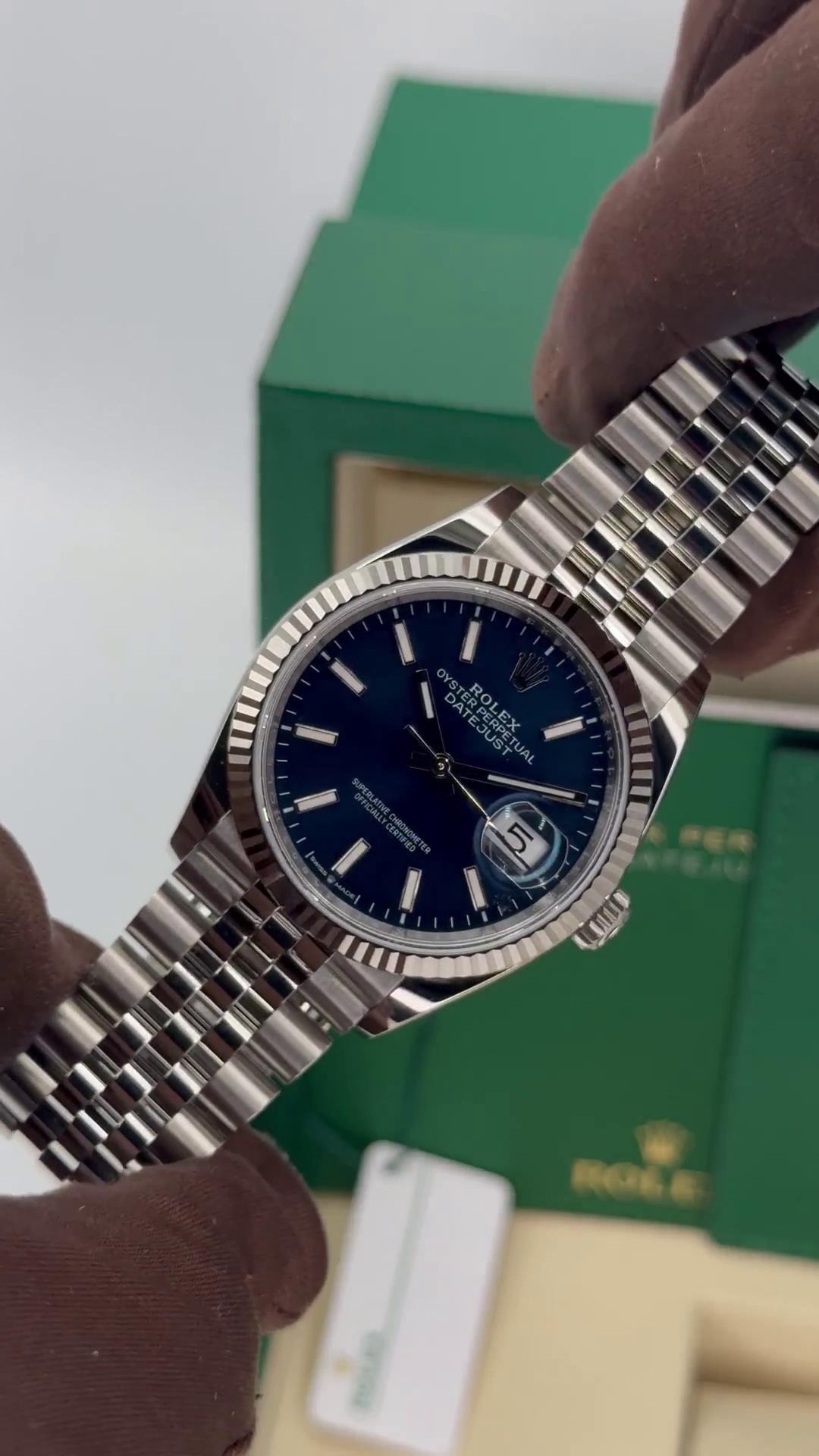 【1:1 Super Clone】  Datejust 36mm 126234 Blue Index Dial 36mm Oyster Stainless Steel