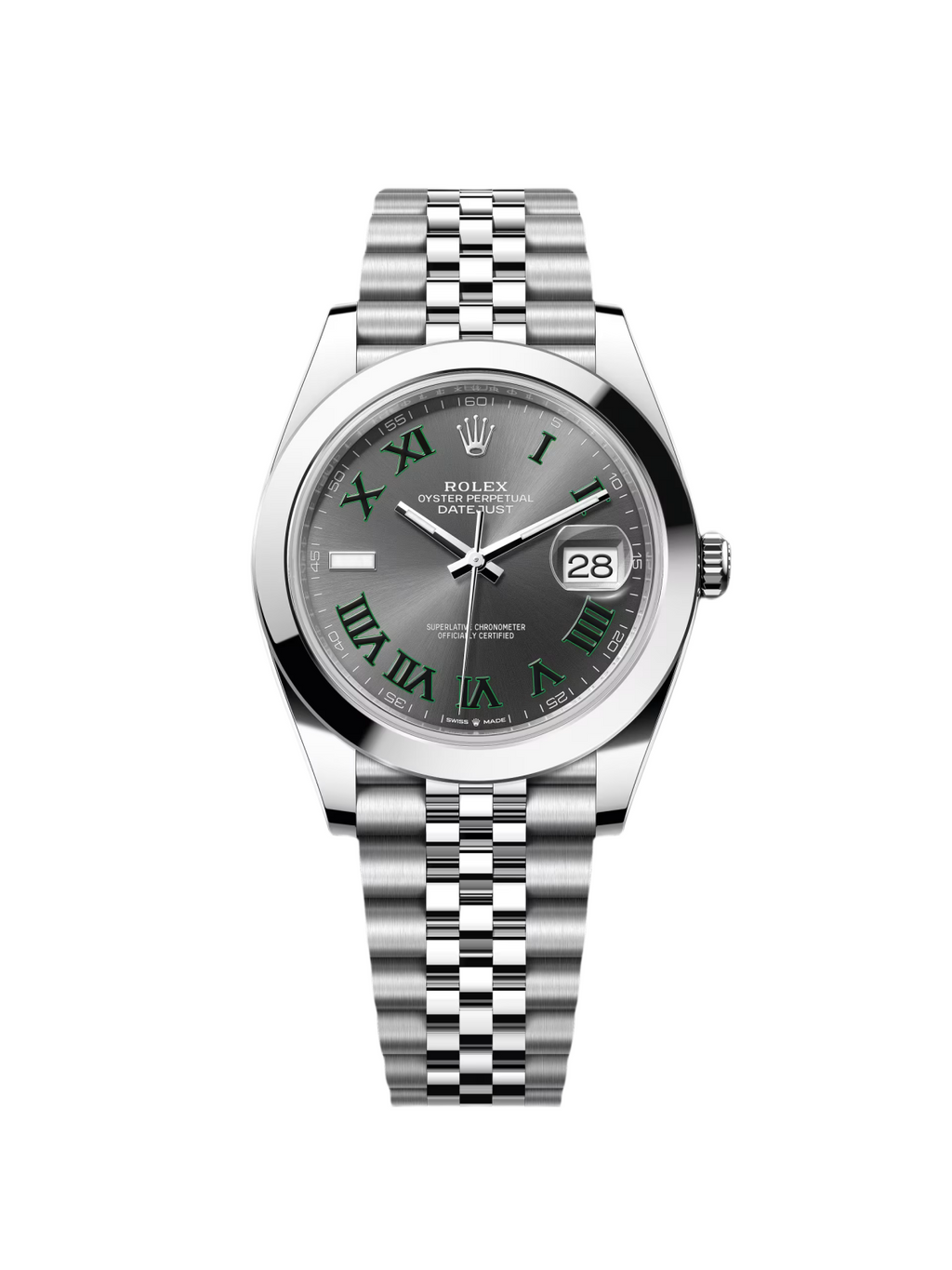 【1:1 Super Clone】 Datejust 41mm 126300 Slate Roman Oyster Stainless Steel Watch