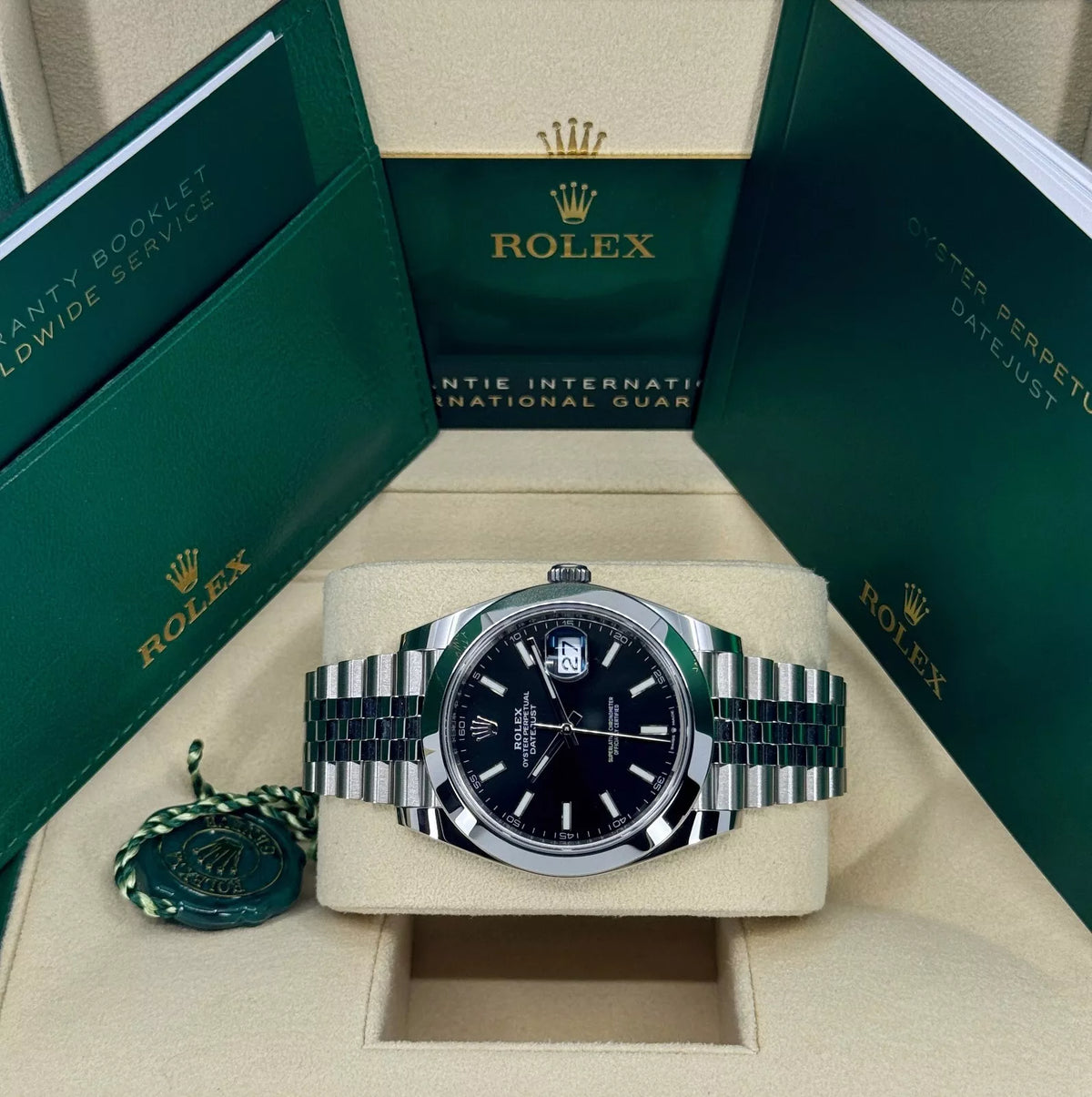 【1:1 Super Clone】 Datejust 41mm 126300 Black Index Oyster 41mm Stainless Steel Watch