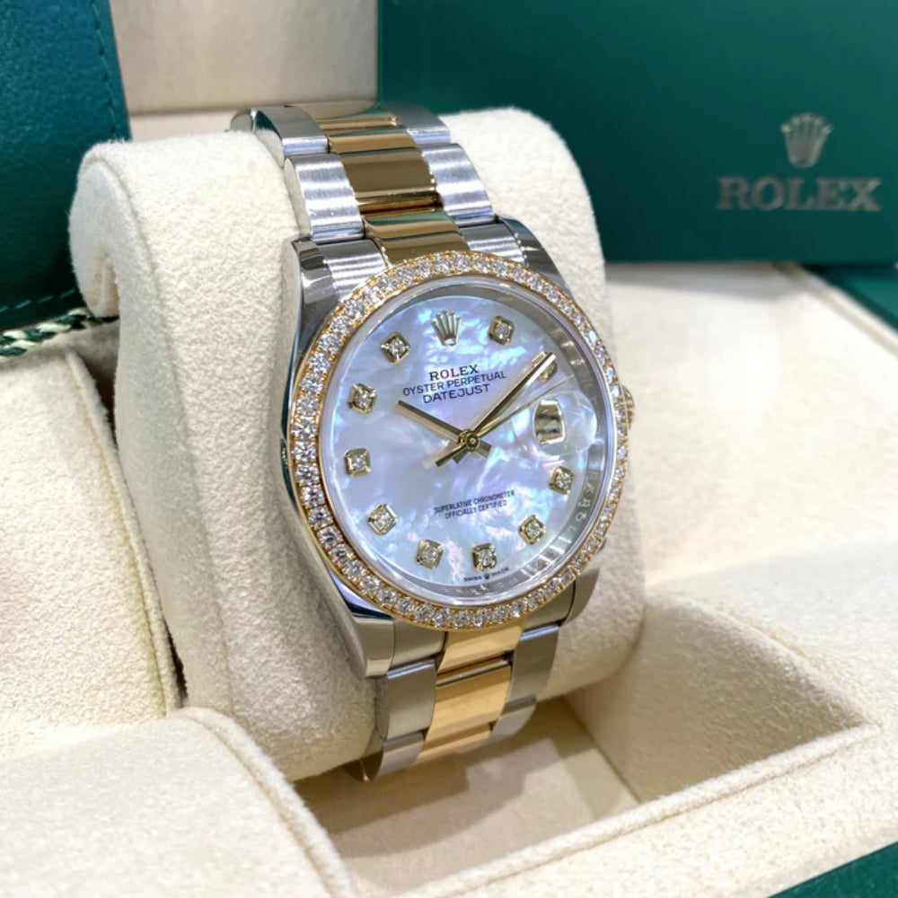 【1:1 Super Clone】  Datejust 36mm 126283 White Mother-of-Pearl Dial Jubilee Bracelet Watch