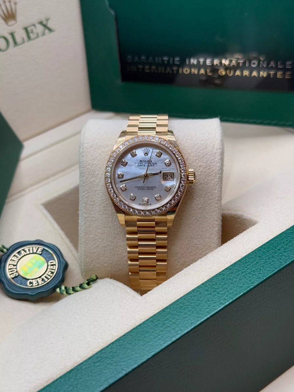 【1:1 Super Clone】  Lady-Datejust 28mm 279138RBR White Mother-of-Pearl Dial President Bracelet Watch