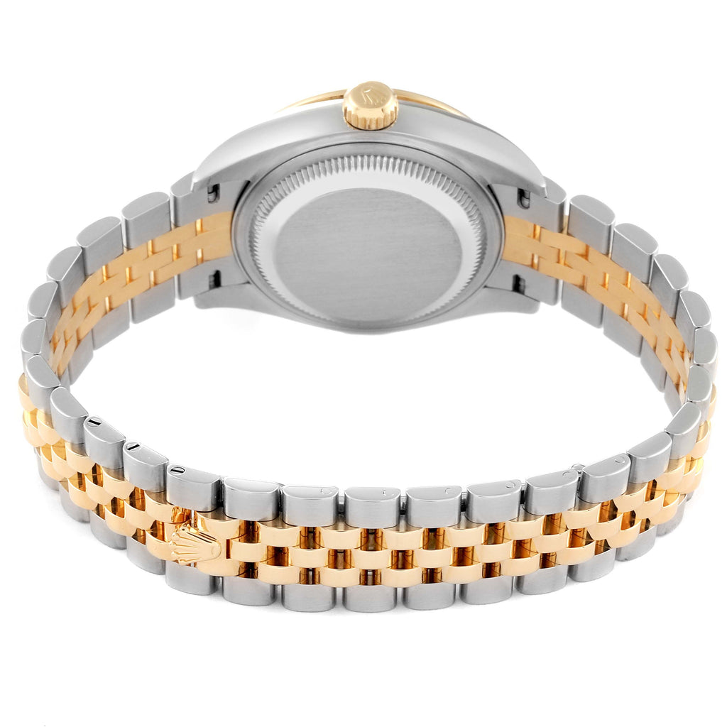 【1:1 Super Clone】 Lady-Datejust 28mm 279383RBR Silver Diamond Dial Yellow Rolesor Oyster Bracelet