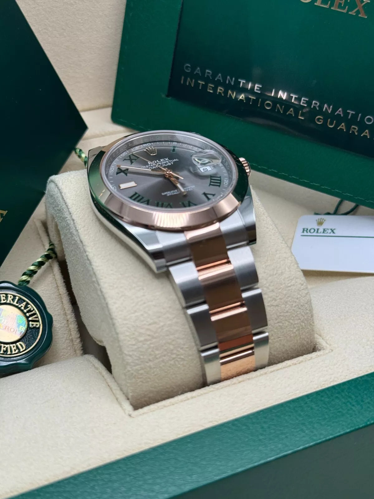 【1:1 Super Clone】 Datejust 41mm 126301 Sundust Slate Roman Dial Oyster Bracelet