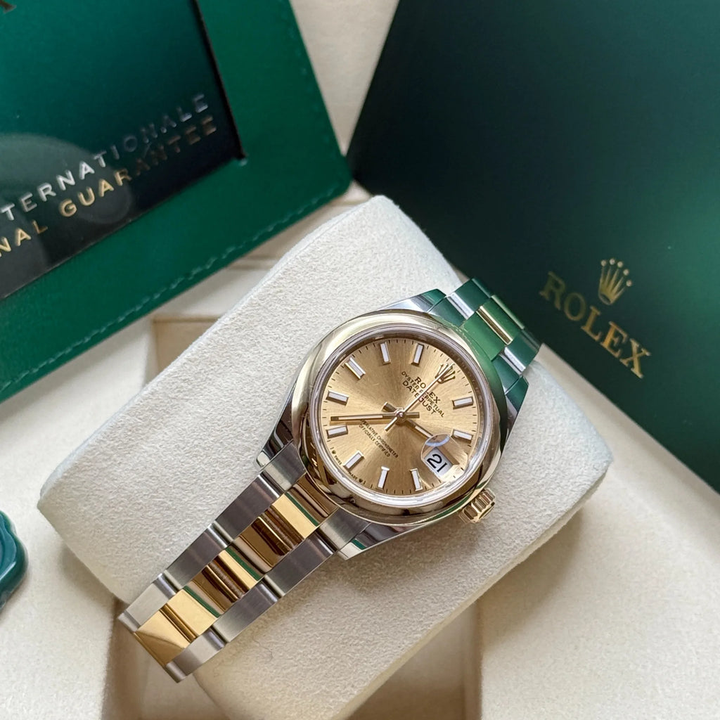 【1:1 Super Clone】 Lady-Datejust 28mm  279163 Champagne Dial Oyster Bracelet