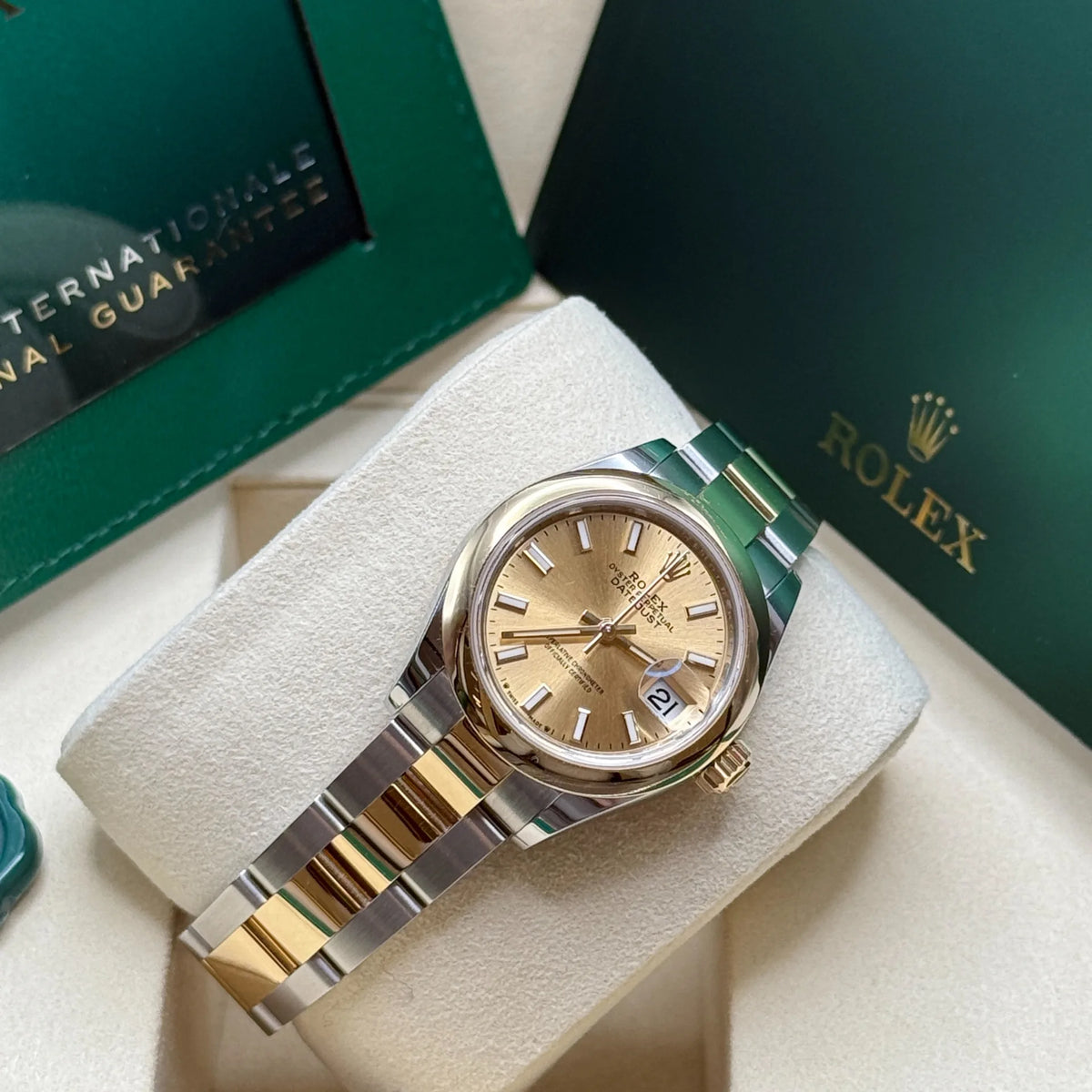 【1:1 Super Clone】 Lady-Datejust 28mm  279163 Champagne Dial Oyster Bracelet