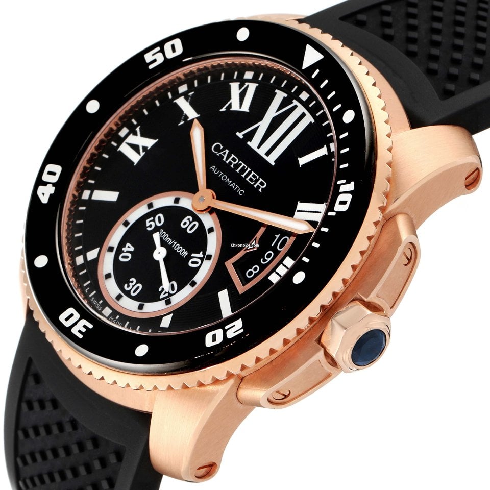 【1:1 Super Clone】Calibre Rose Gold Black 42mm