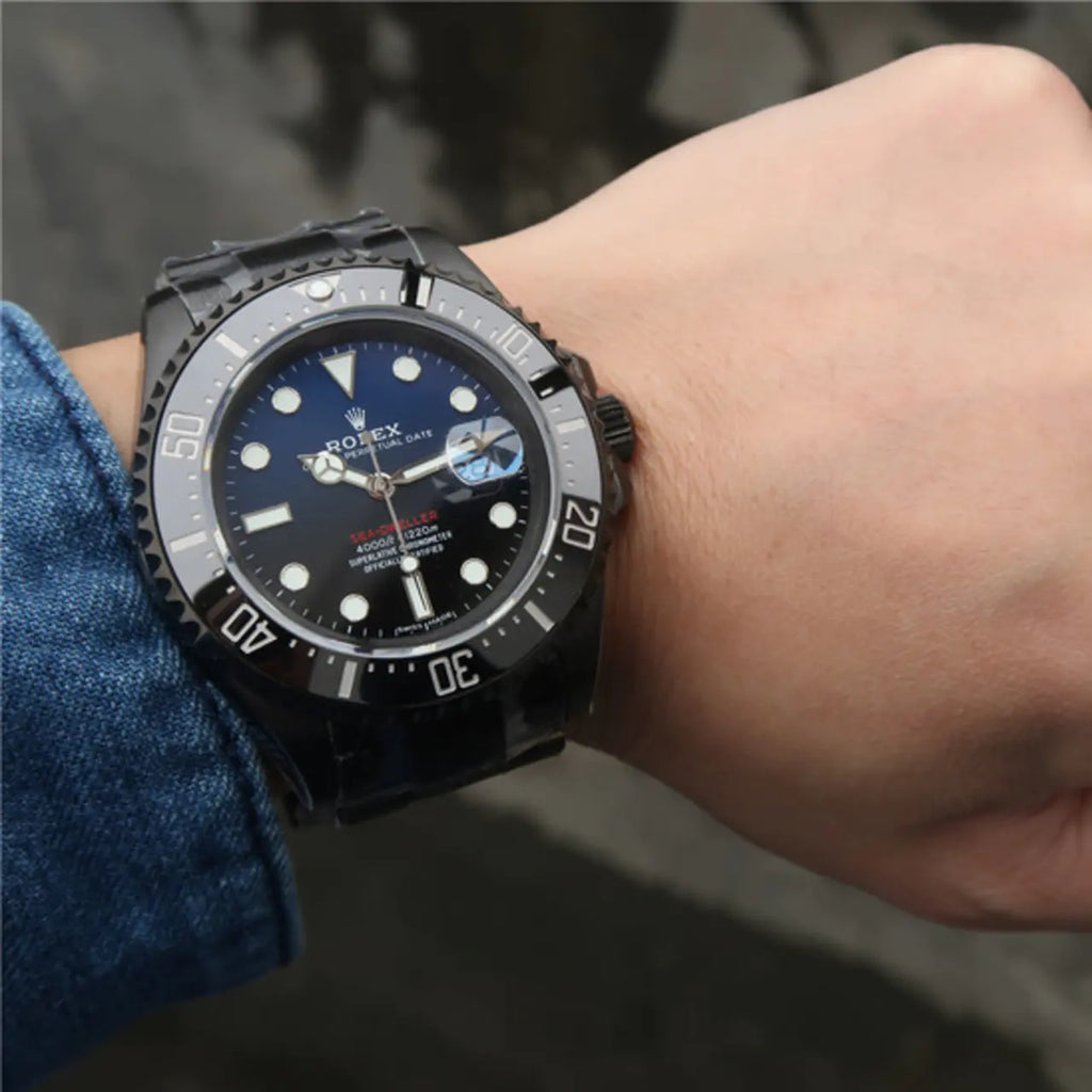 【1:1 Super Clone】 Sea-Dweller Full Black Multiple Dial Color Options 43mm