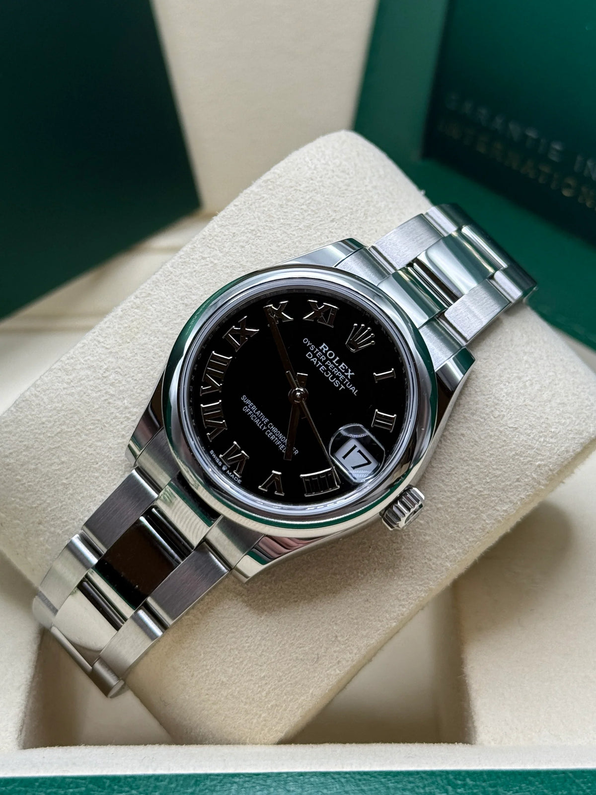 【1:1 Super Clone】 Datejust m278240-0001/0002 31mm Black Roman Domed Bezel Oyster Oystersteel