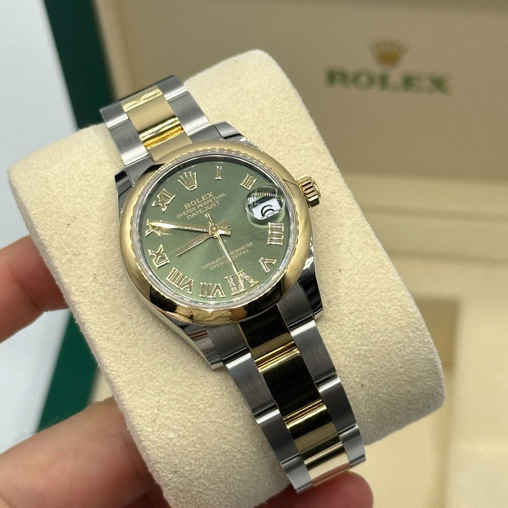 【1:1 Super Clone】 Datejust m278243-0015/0016 31mm Olive Green Dial Yellow Rolesor Oyster Watch