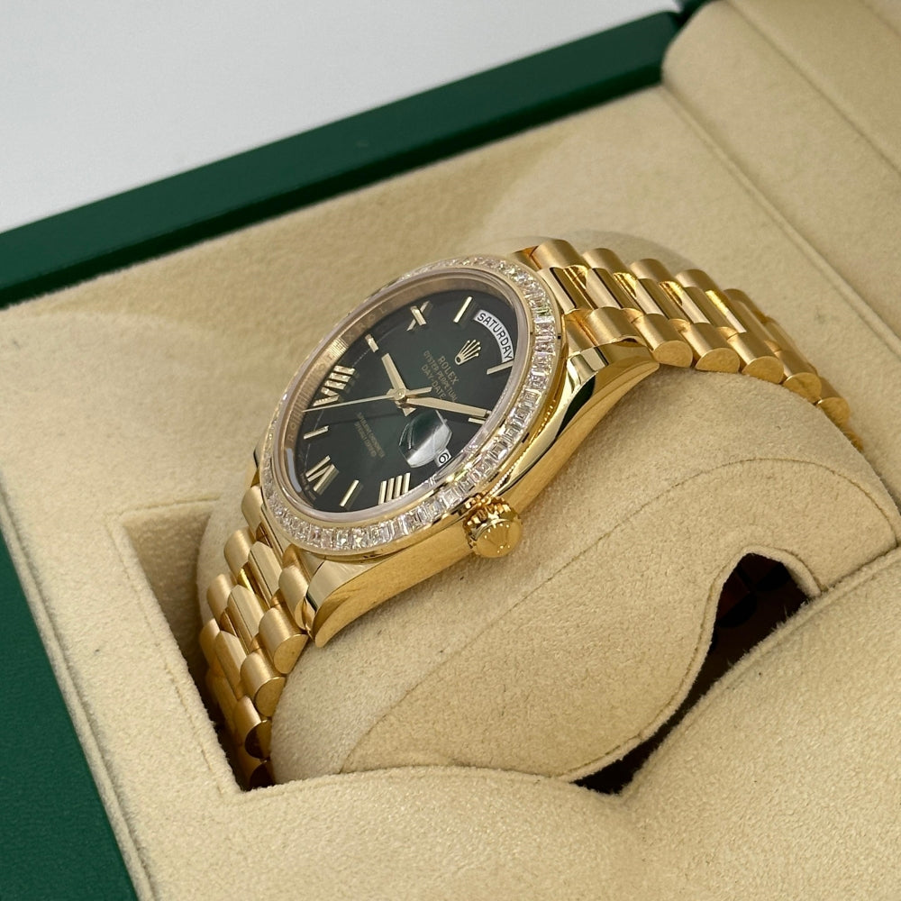 【1:1 Super Clone】 Day-Date 40mm 228398TBR-0042 Green Ombré Dial President Watch