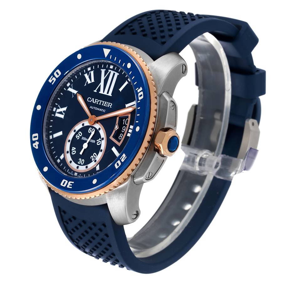 【1:1 Super Clone】CALIBRE ROSE GOLD MIX BLUE 42mm