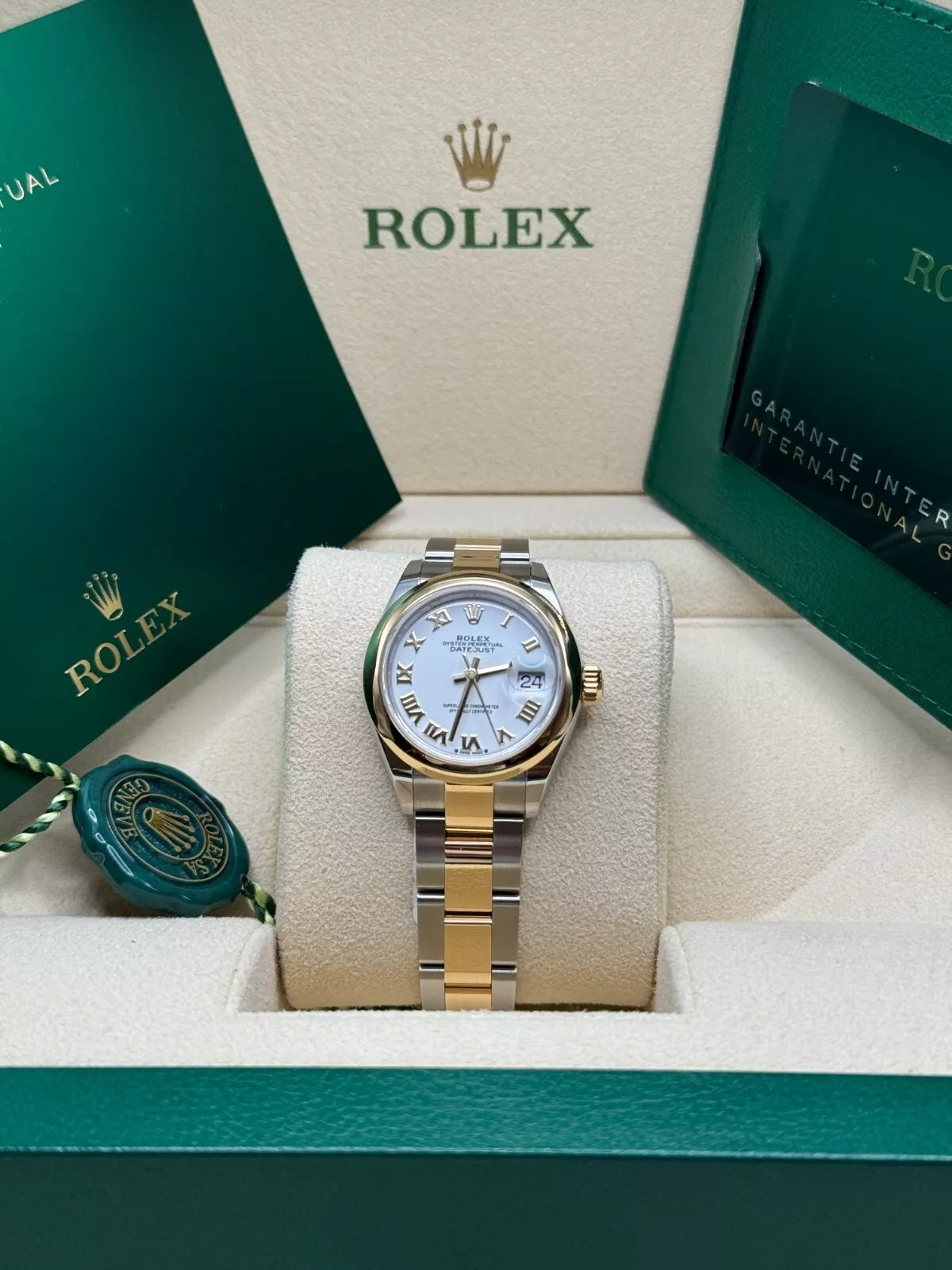 【1:1 Super Clone】 Lady-Datejust 28mm  279163 White Roman Dial Oyster Bracelet