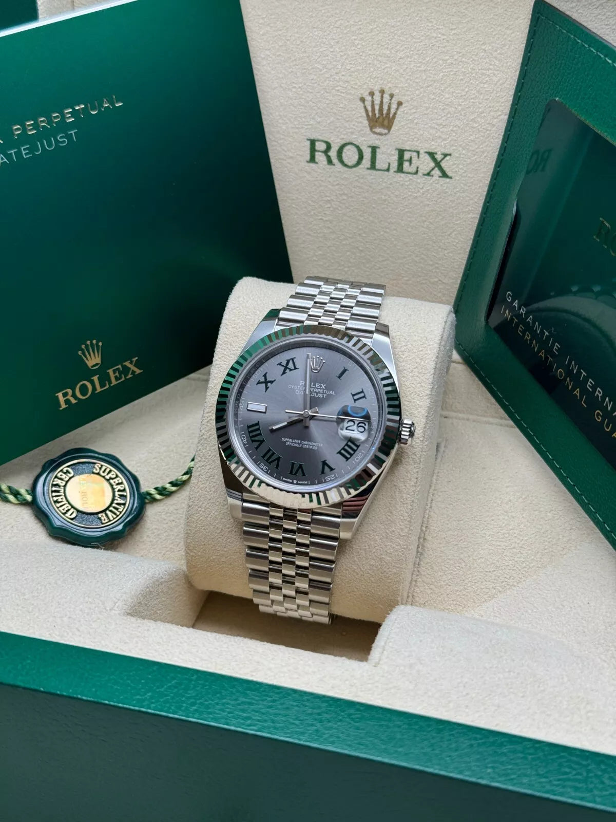 🔥Hot Sale🔥【1:1 Super Clone】  Datejust 41mm 126334 Slate Roman Jubilee Stainless Steel Mens Watch