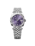 【1:1 Super Clone】  Datejust 36mm 126234 Datejust Aubergine Purple Diamond Roman Oyster Stainless Steel