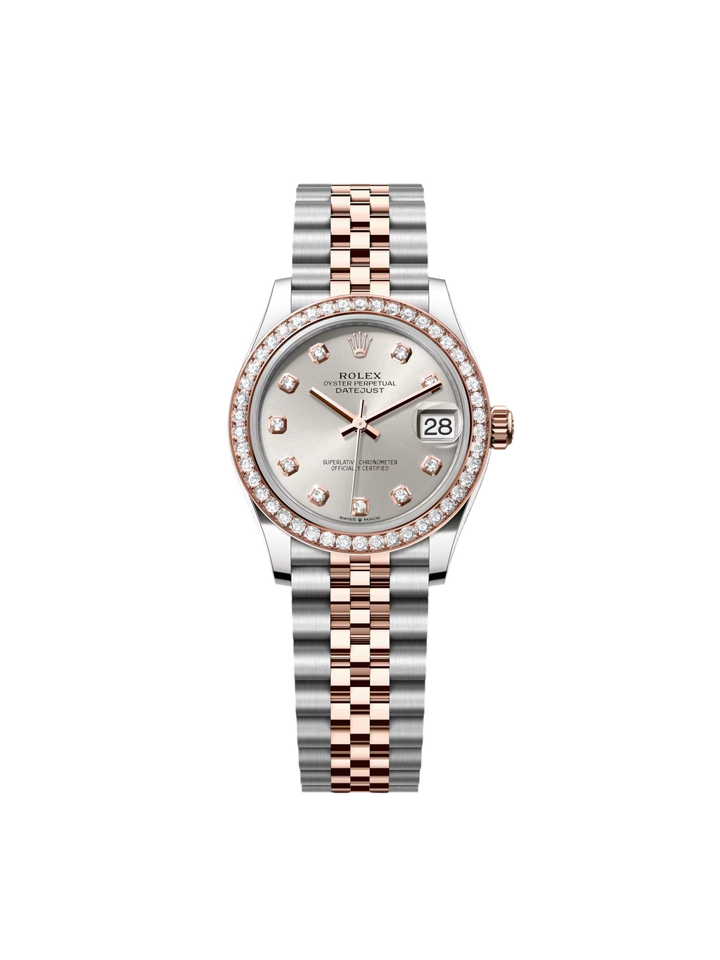 【1:1 Super Clone】 Datejust m278381-0015/0016 Silver Diamond Dial Diamond-Set Bezel 31mm