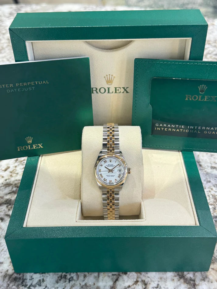 【1:1 Super Clone】 Lady-Datejust 28mm  279163 White Roman Dial Oyster Bracelet