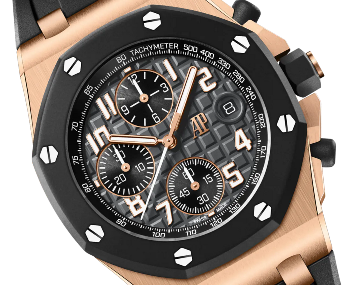 【1:1 Super Clone】A&P OFFSHORE Pink Gold Anthracite Grey Dial CHRONOGRAPH 42mm