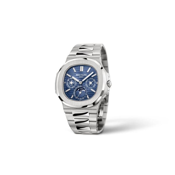 【1:1 Super Clone】Patek Philippe Nautilus White Gold 5740-1G-001 with Blue Sunburst dial