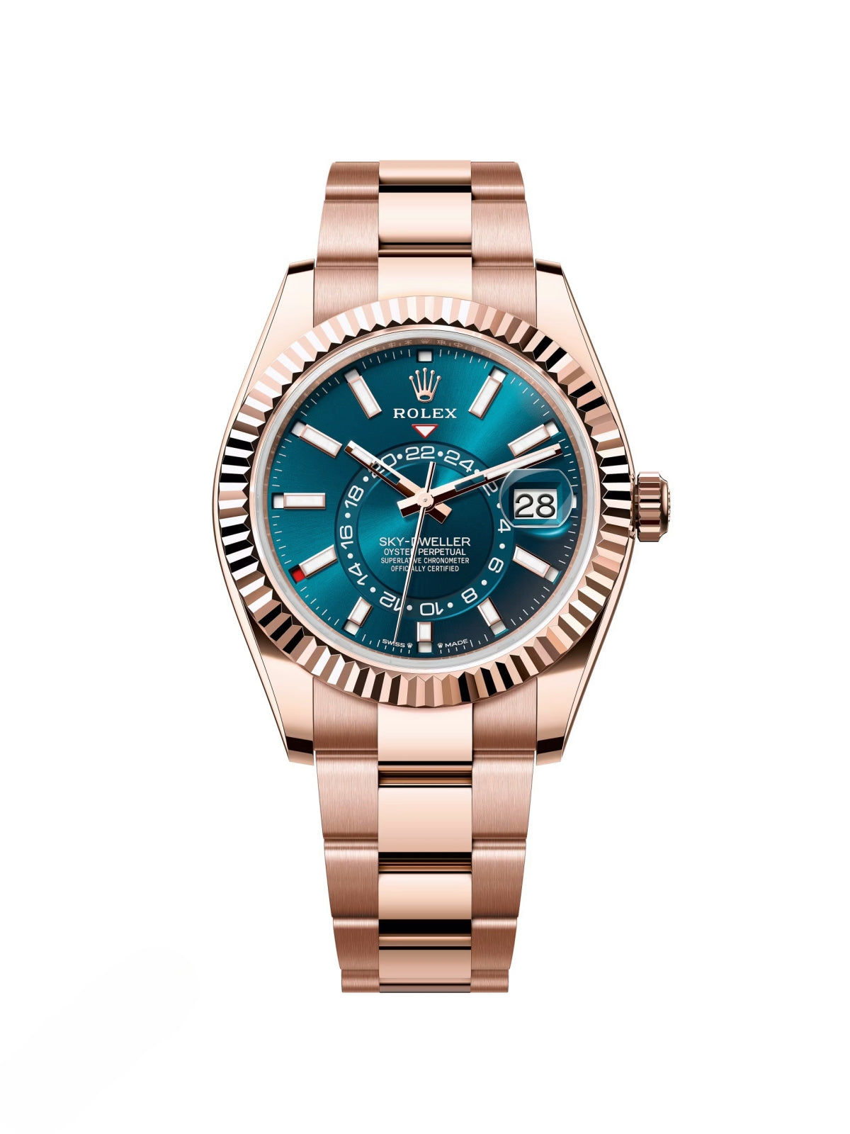 【1:1 Super Clone】  Sky-Dweller 42mm 336935-0001/0005 Rose Gold Blue Dial Oyster
