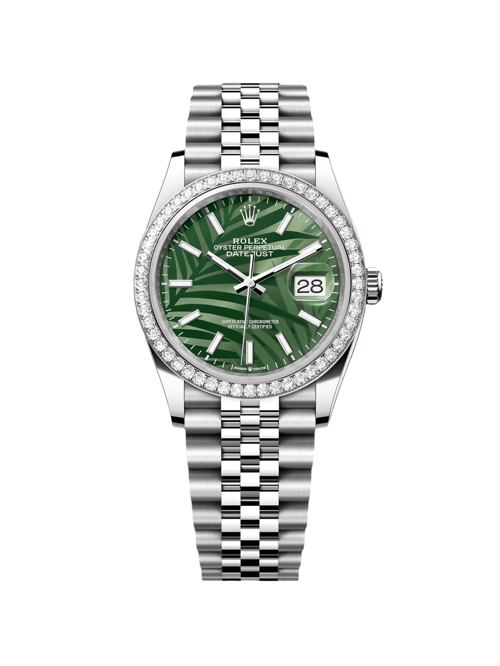 【1:1 Super Clone】  Datejust 36mm 126284 Olive Green Dial Jubilee Bracelet