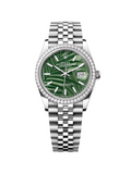 【1:1 Super Clone】  Datejust 36mm 126284 Olive Green Dial Jubilee Bracelet