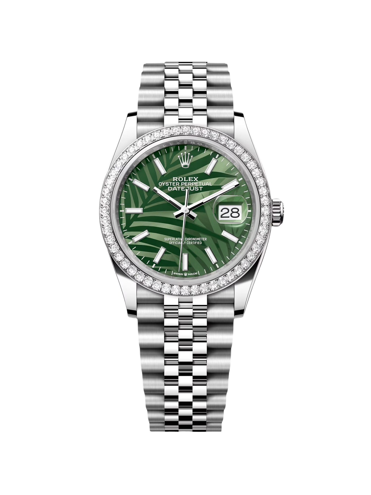 【1:1 Super Clone】  Datejust 36mm 126284 Olive Green Dial Jubilee Bracelet