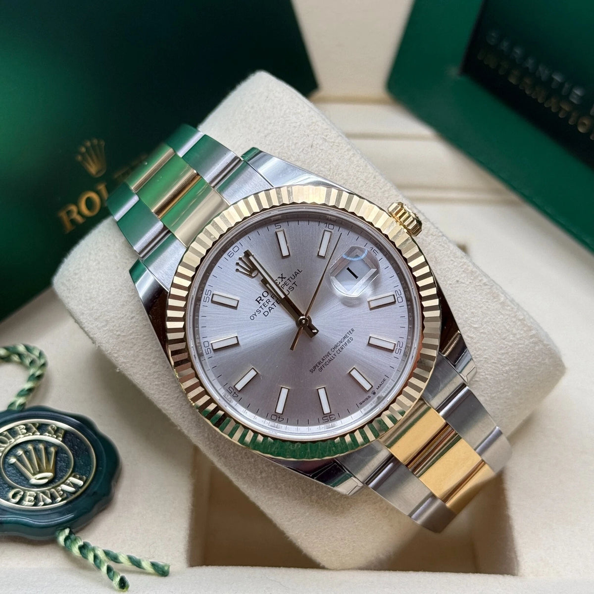 【1:1 Super Clone】  Datejust 41mm 126333 Silver Index Oyster Steel and Yellow Gold Mens Watch