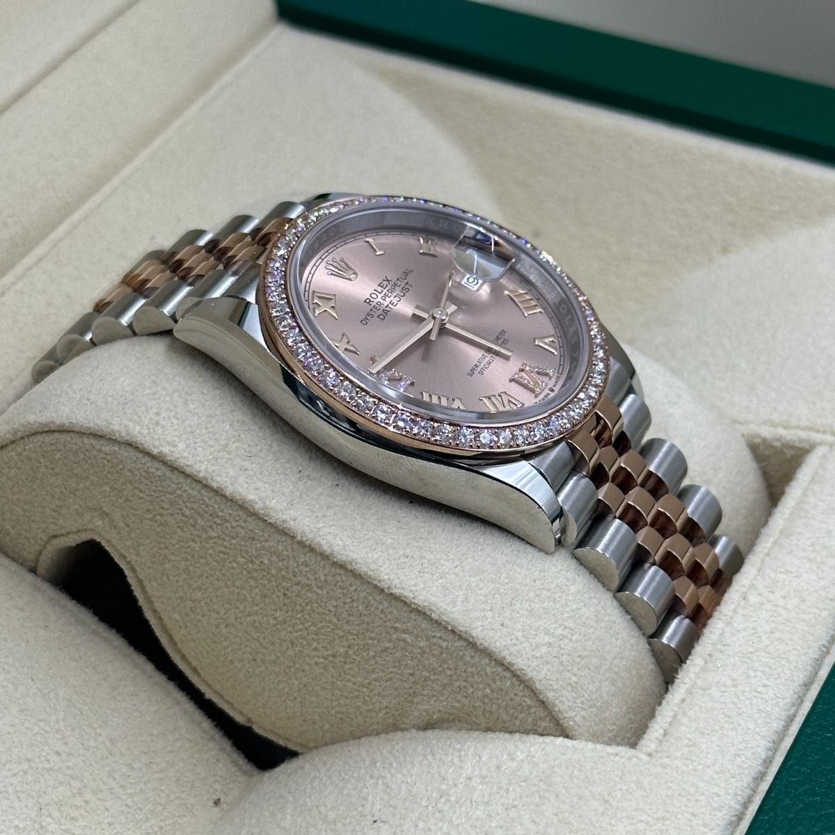【1:1 Super Clone】  Datejust 36mm 126281 Rose Dial Oyster 36mm Bracelet