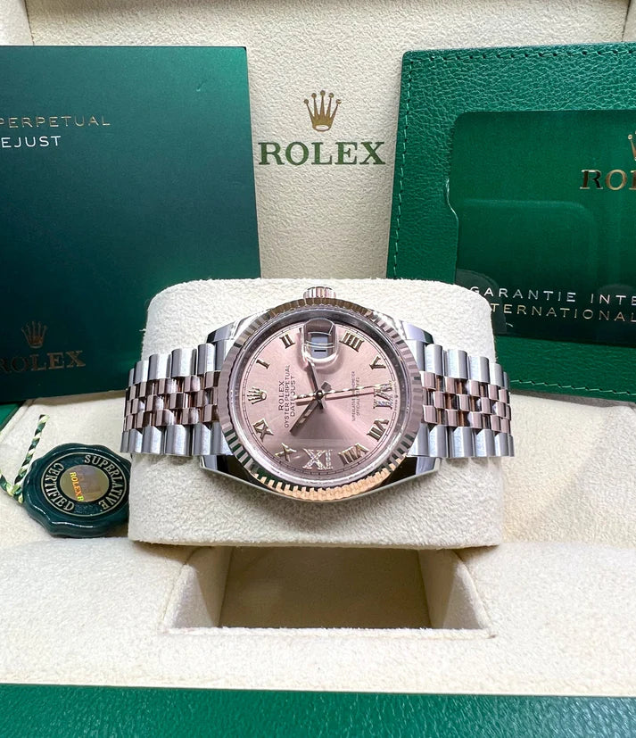【1:1 Super Clone】  Datejust 36mm 126231 Rose Dial Oyster Bracelet