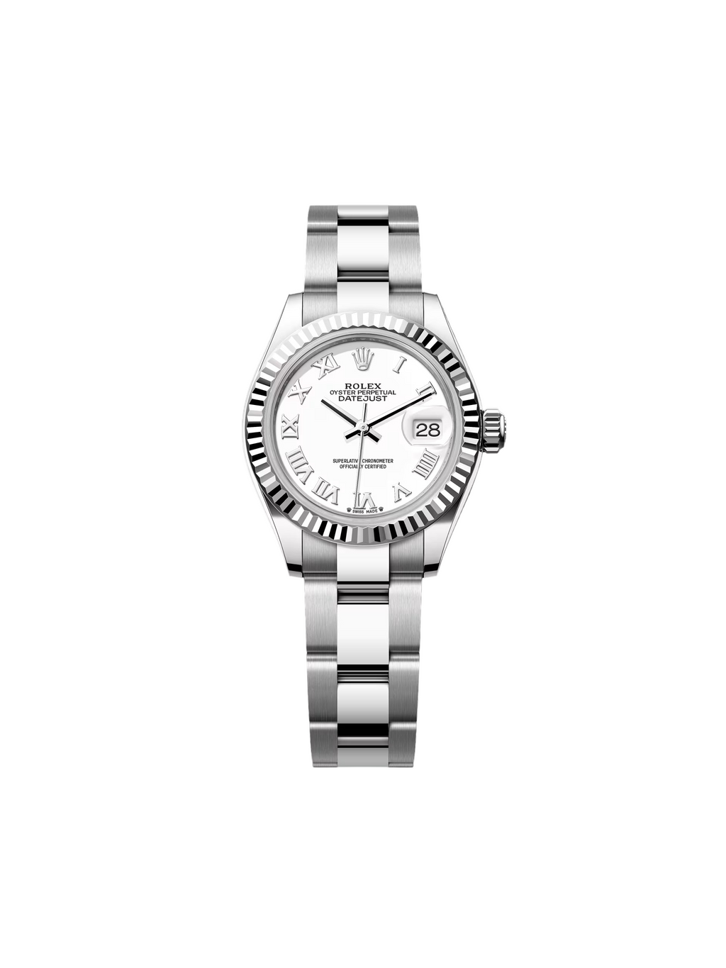 【1:1 Super Clone】 Lady-Datejust 28mm 279174 White Roman Dial Oyster Bracelet