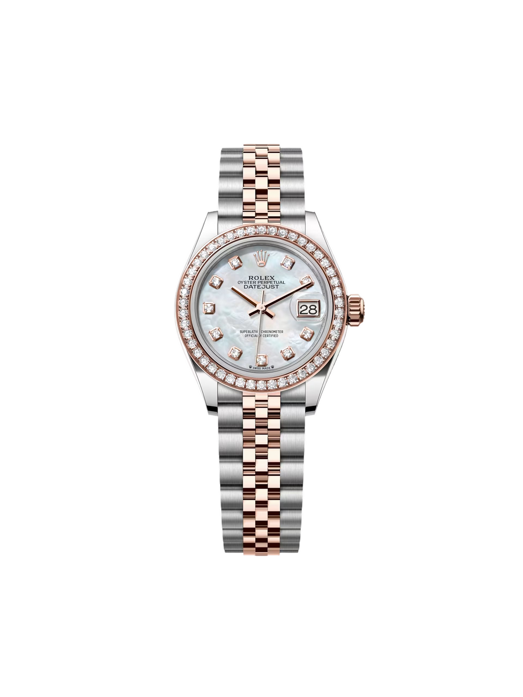 【1:1 Super Clone】 Lady-Datejust 28mm 279381RBR Mother-of-Pearl Diamond Dial Oyster Bracelet