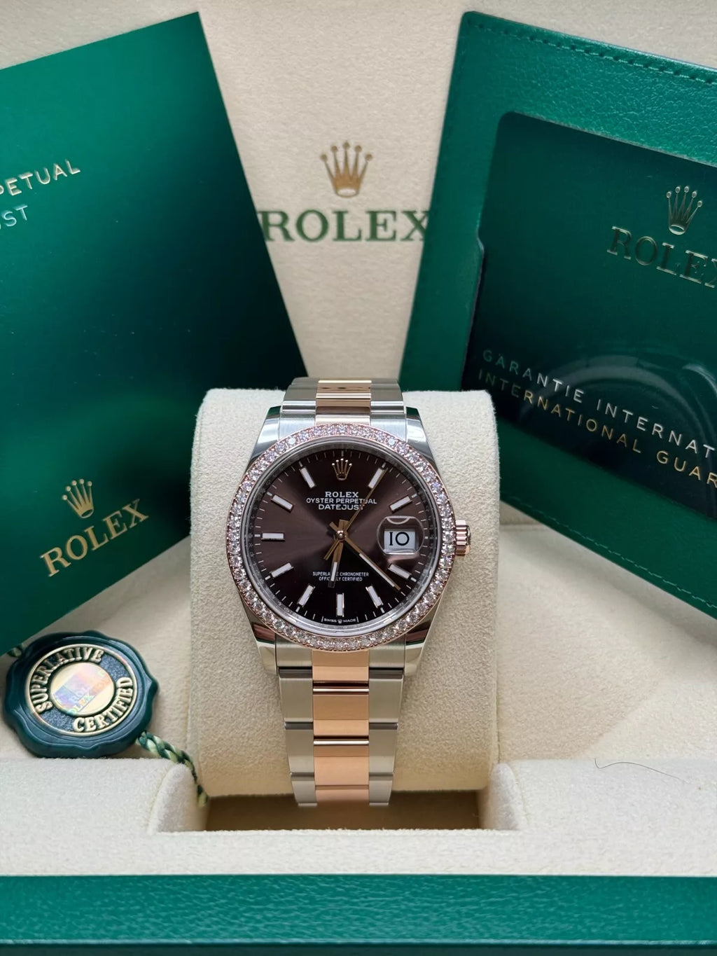 【1:1 Super Clone】  Datejust 36mm 126281 Chocolate Dial Oyster Bracelet