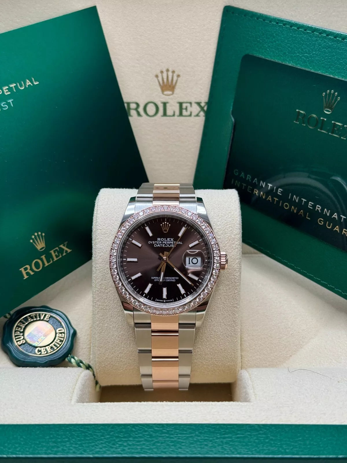 【1:1 Super Clone】  Datejust 36mm 126281 Chocolate Dial Oyster Bracelet