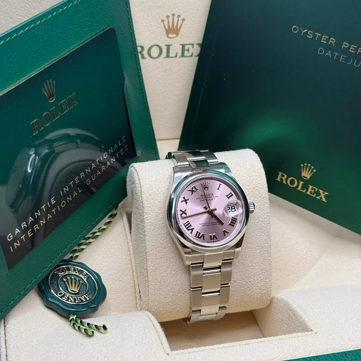 【1:1 Super Clone】 Datejust m278240-0013/0014 31mm Pink Roman Domed Bezel Oyster Oystersteel