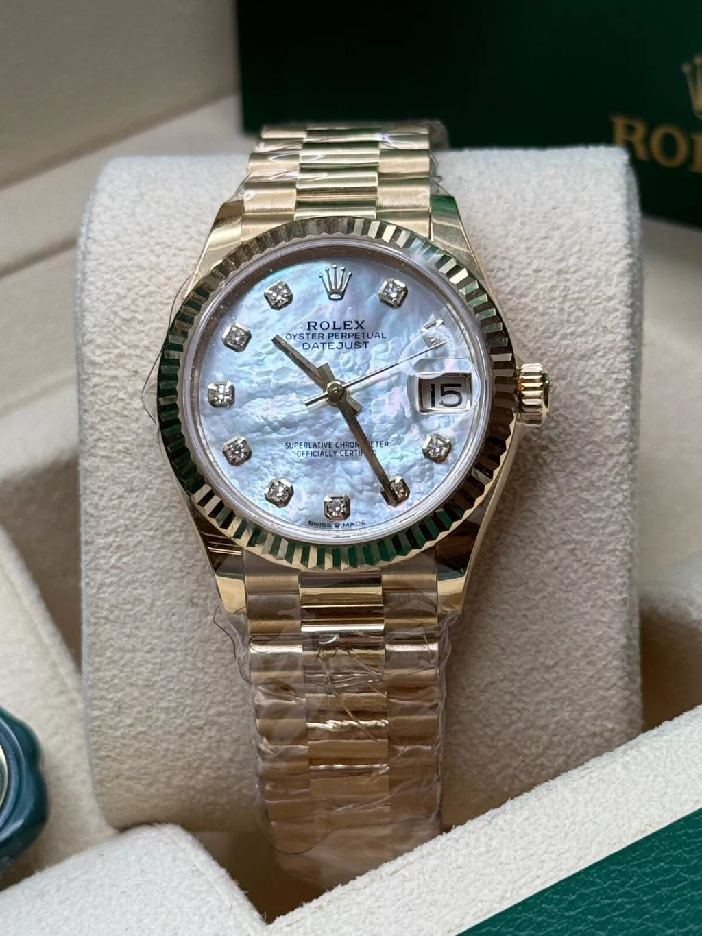 【1:1 Super Clone】 Datejust m278278-0010 Mother-of-Pearl 31mm Dial President Bracelet Watch