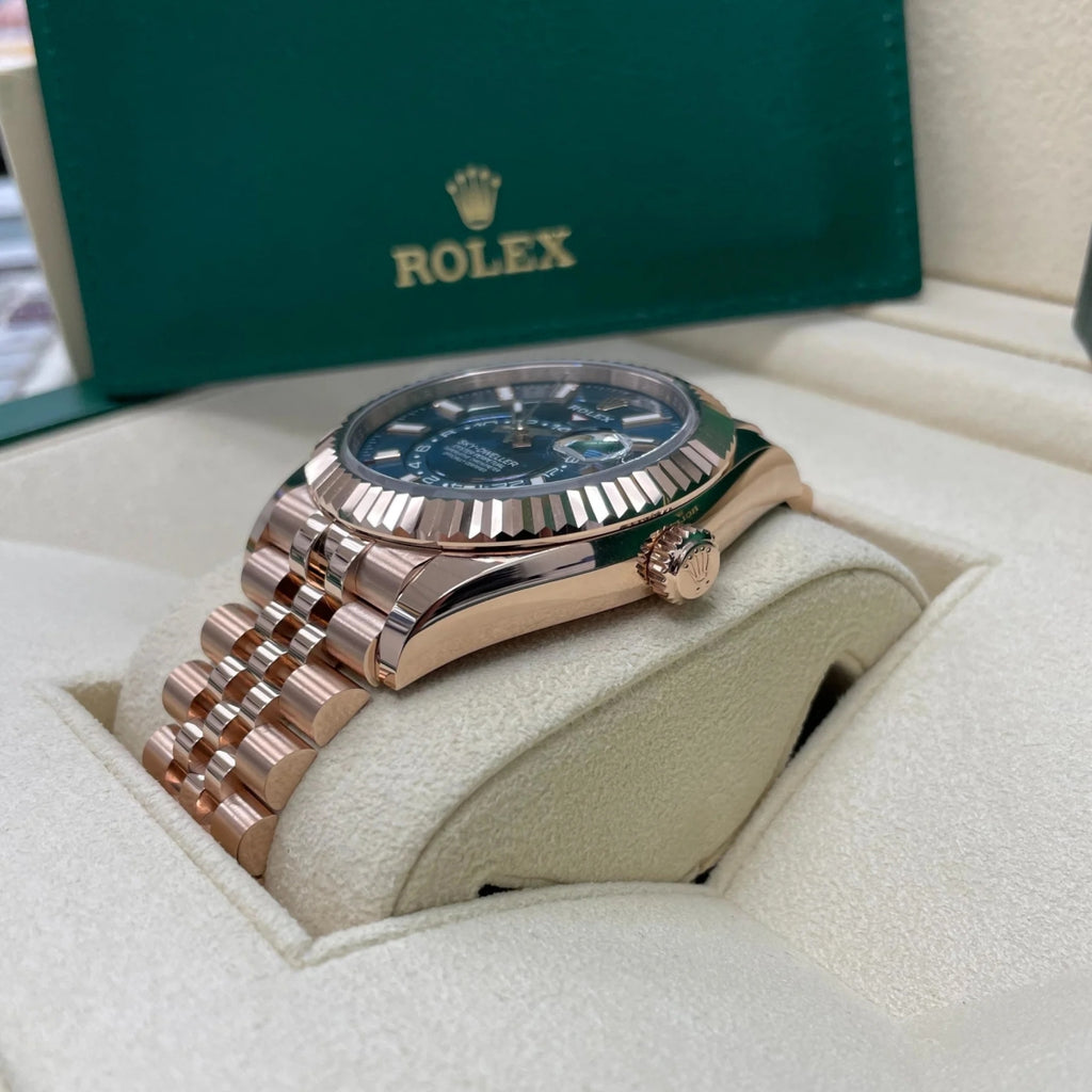 【1:1 Super Clone】  Sky-Dweller 42mm 336935-0001/0005 Rose Gold Blue Dial Oyster