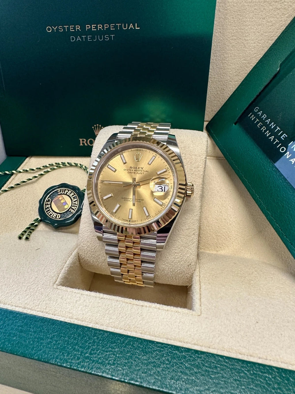 【1:1 Super Clone】  Datejust 41mm 126333 Champagne Index Jubilee Steel and Yellow Gold Mens Watch