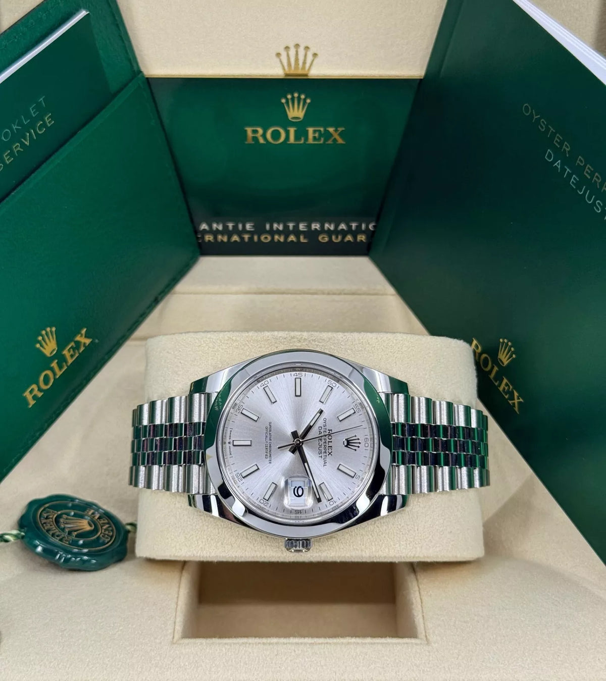 【1:1 Super Clone】 Datejust 41mm 126300 Silver Index Jubilee Stainless Steel Watch